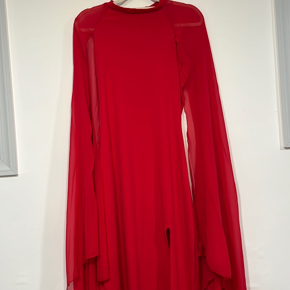 Amazon Red Cape dress L